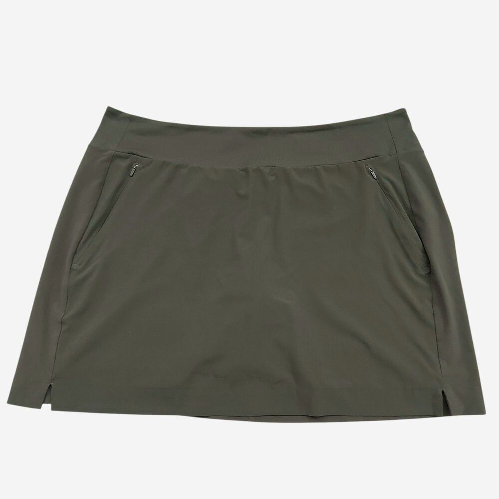 Athleta Soho Skort Womens 16 Green Performance Stretch Activewear Golf Tennis